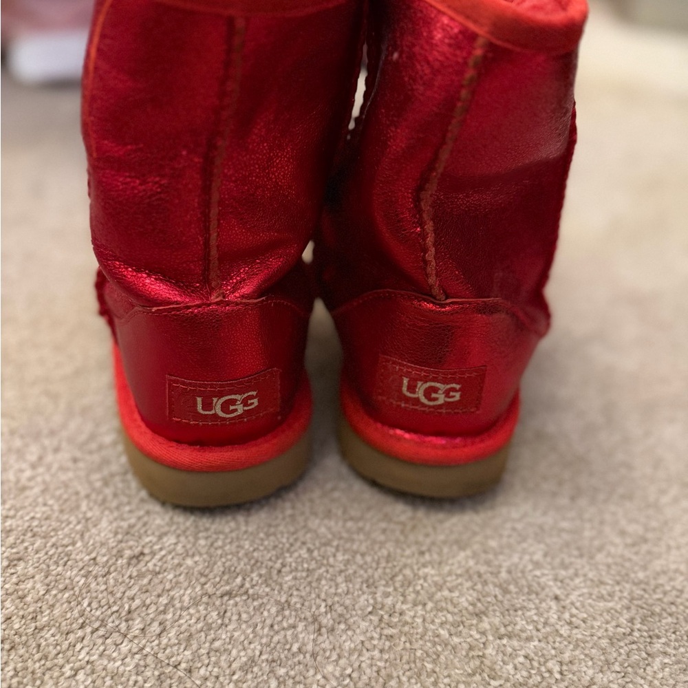 UGG Metalic Red Boots-Girls